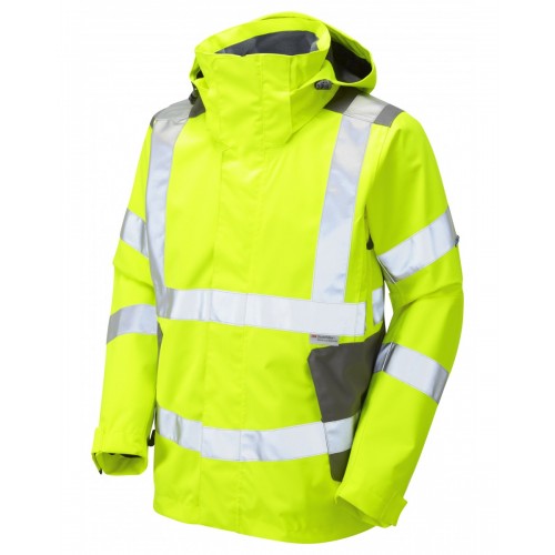 Leo Workwear Exmoor Class 3 Yellow Hi Vis Breathable Jacket